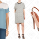 Vince Silk Dip Dye Top, $59 | rag & bone Silk Lafayette Dress, $109 | Missoni Platform Peep Toe Heel, $119